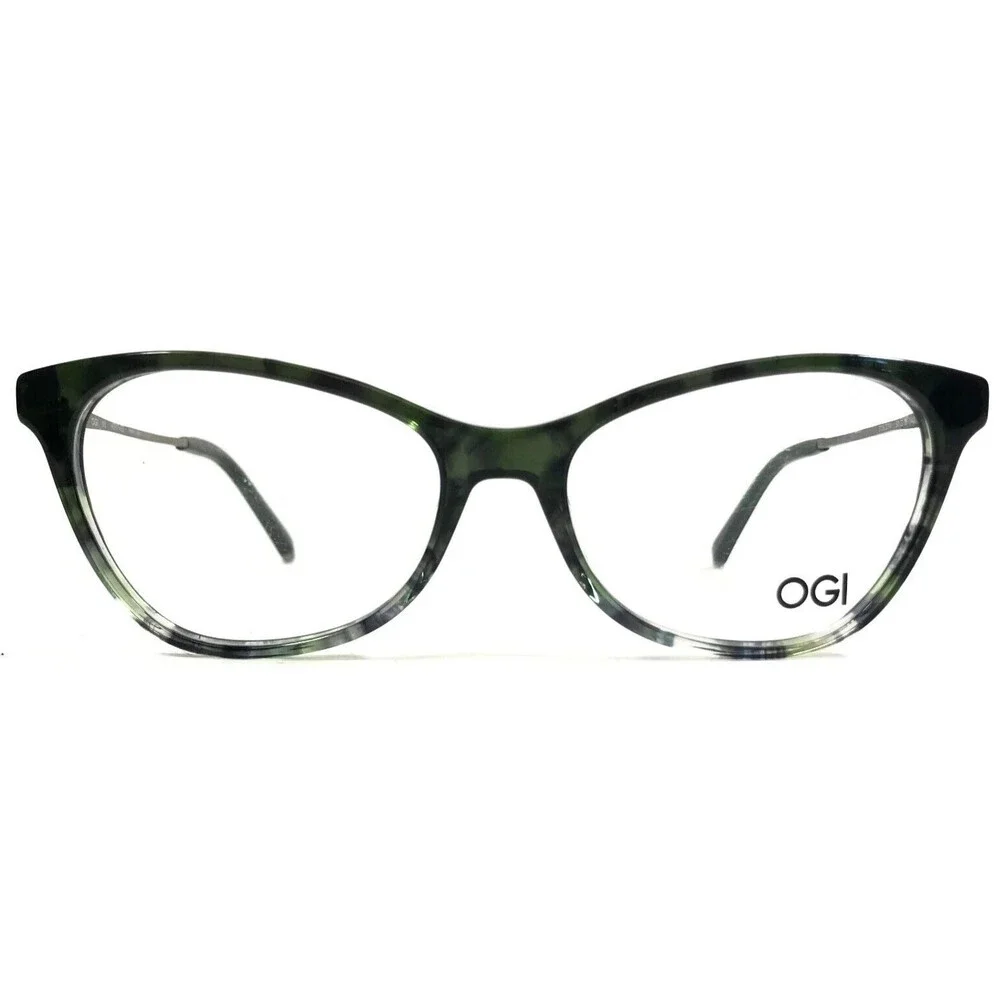 OGI Eyeglasses Frames 9126/2314 HERITAGE Gray Green Cat Eye Full Rim 50-16-140